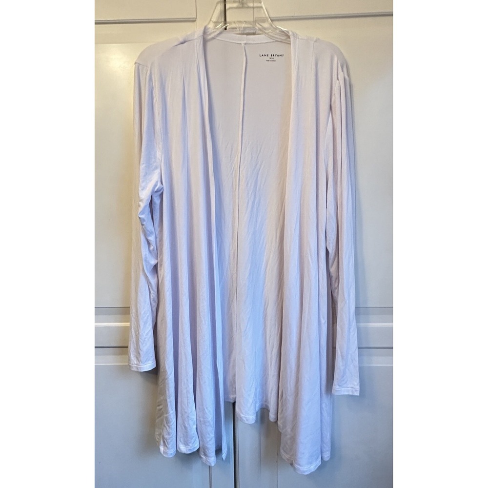 Lane Bryant White Long Sleeve Open‎ Cardigan Womens 14 16